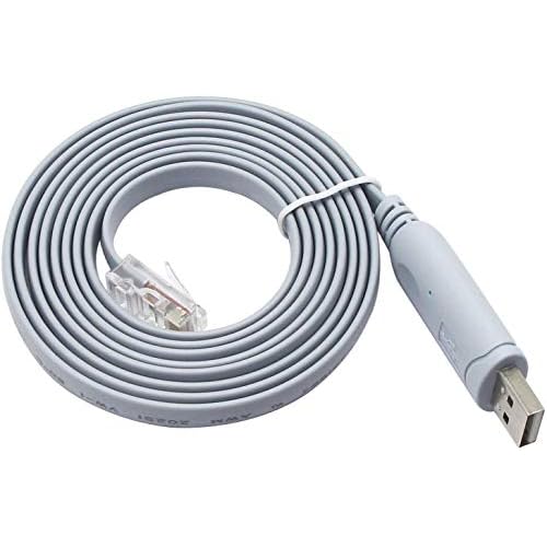 QiCheng&LYS USB-C Console Cable with FTDI Chip,USB Type C to RJ45 Console Cable for Routers Windows 7,8 Switches PC Laptops (USB-C 1.8m)