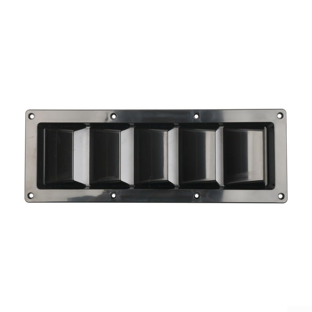 Lüftungsgitter 5-Schlitze Schwarz für weiß für Wohnmobil Boot ABS Belüftungsgitter mit Insektenschutz Außen(White 2pcs)