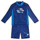 Landora®: Baby- , Kinder-Badebekleidung langärmliges 2er Set mit UV-Schutz 110-116 Marine