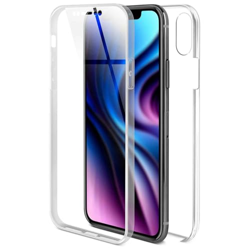 Coque antichoc tactile iPhone X et XS protection 360 double face OneFlow transparente anti-chute