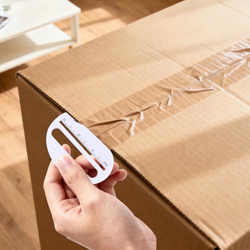 Penitue 2stk Brieföffner mit Skala, Paket- und Umschlagschneider mit Verdeckter Sicherheitsklinge Praktische Büroartikel für Zuhause Post Frauen Männer und Studenten (Weiß)