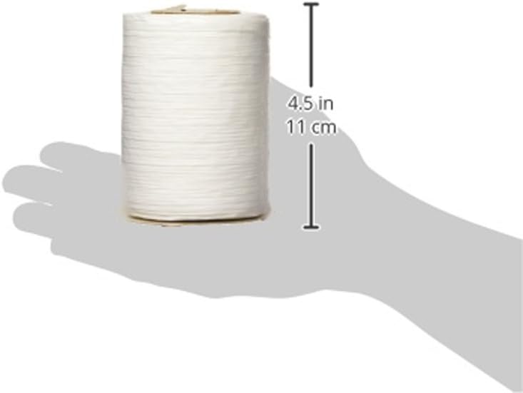 Berwick Offray Matte White Raffia Ribbon, 1/4'' Wide, 100 Yards