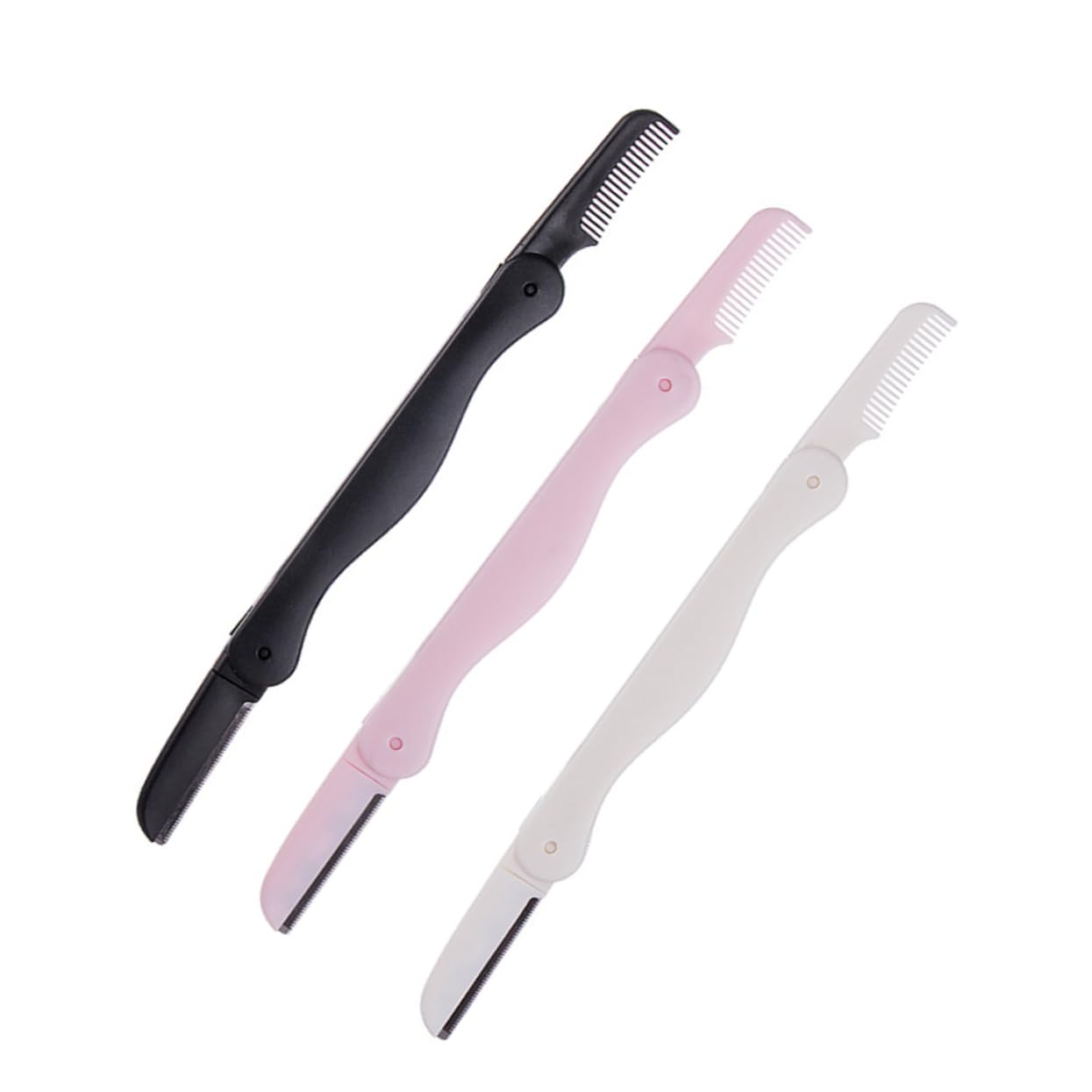 OSOLADY 12 Pcs 3 Double-Sided Eyebrow Trimmer Razor Portable Hair Shaper for Women Home Outdoor Use Precision Grooming Kit