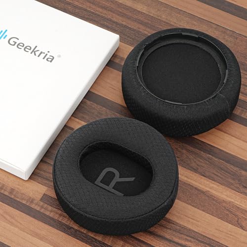 Image of Geekria Comfort Mesh Fabric Replacement Ear Pads for Microsoft Surface GEN I /GEN II Headphones Ear Cushions, Repair Parts (Black)