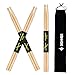 Donner Snare Drum Sticks 5A Classic Maple Wood Drumsticks 3 Pair With Carrying Bag
