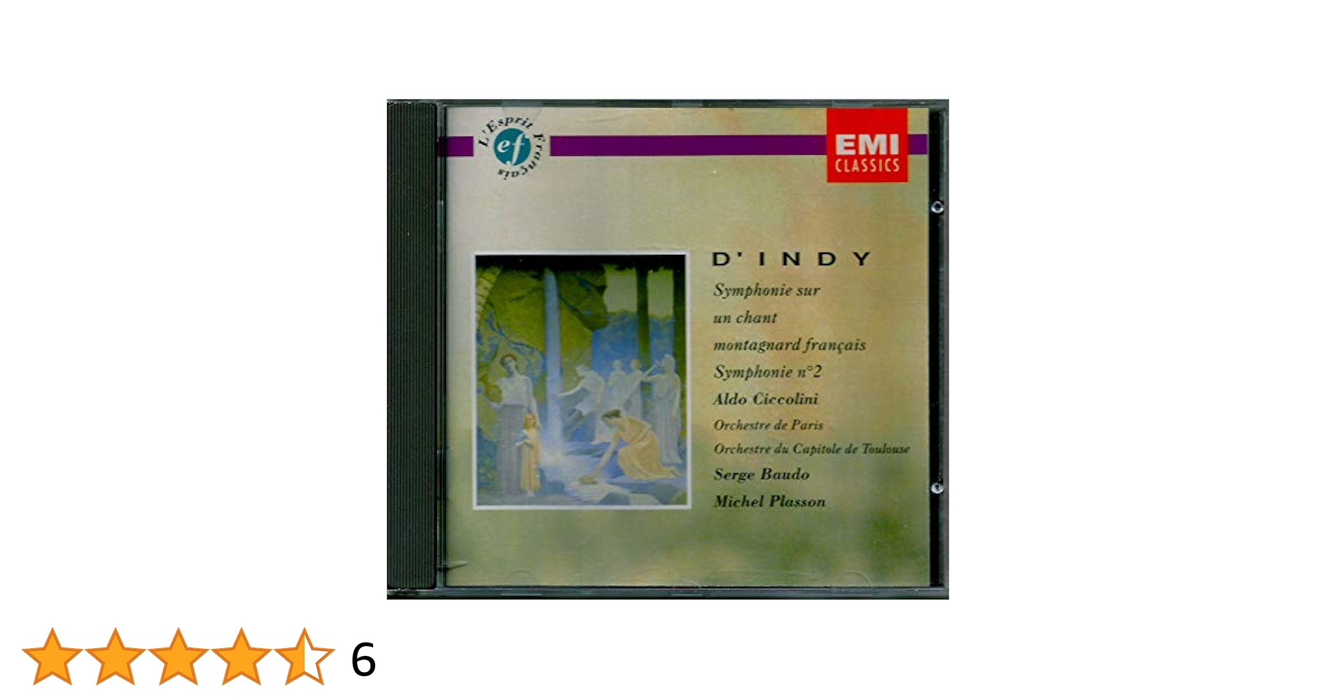 仏CD Vincent dIndy, Brigitte Engerer, Magali Mosnier, Marc Coppey, Orchestre De Bretagne, Lionel Bringuier ダンディ:交響曲第1番/ピアノ、フルート、チェロ Vincent D'Indy, Serge Baudo, Michel Plasson, Orchestre de