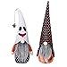 Jorzer Halloween GNOME Poupée Terreur Vampire Poupée sans Visage Halloween Gnomes Nain Ornements en Peluche avec Chapeau en Pointillé Blanc pour Le Cadeau De Décoration d'halloween 2pcs