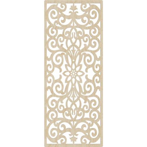 Image of Buel Decorative Pierced Fretwork Wood Wall Panels, 27 3 /8 inchW x 69 3 /8 inchH x 3 /8 inchT, Birch