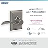 SCHLAGE Accent Lever with Addison Trim Non-Turning Lock in Satin Nickel - Left Handed - F170 ACC 619 ADDLH - 568374 #1