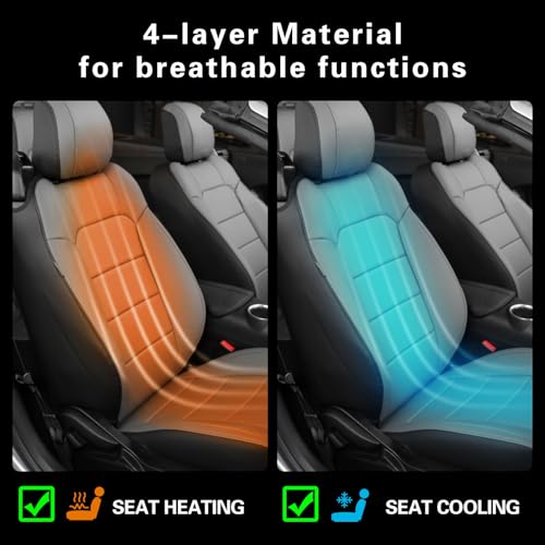 Image of Full Set Car Seat Covers for Ford 2015-2026 Mustang Coupe,Faux Leather