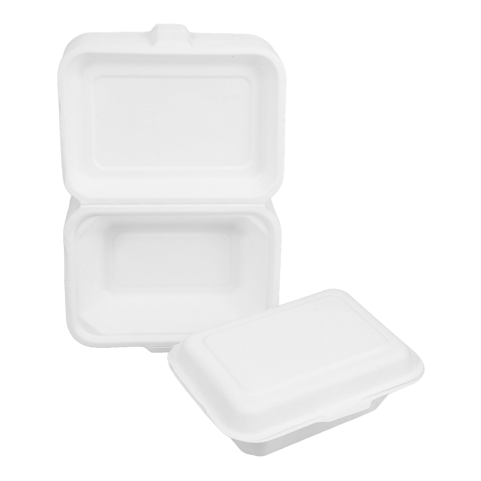 LABRIMP Scatole Contenitore Alimentare Biodegradabili in Carta Bianca da 600ml, Usa e Getta, 50 Pezzi per Asporto e Confezionamento Dolci Facili da Trasportare