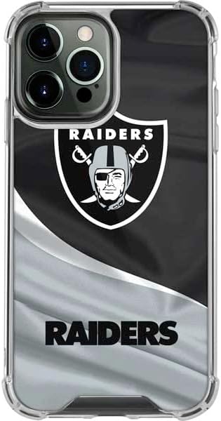 Skinit Clear Phone Case Compatible with iPhone 14 Pro Max - Officially Licensed NFL Las Vegas Raiders Design