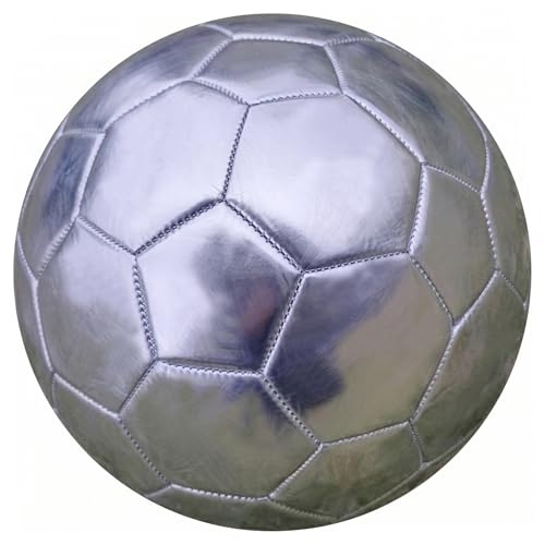 Ballon de football 5 pour entraînement adulte et matchs argent