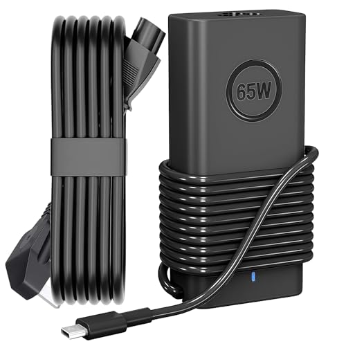 COOYA 65W USB C laptop power adapter, replacing Dell laptop charger, suitable for Dell Latitude 5540 5420 7400 5440 7440 3540 5520 7420 5430 7390 7320 5530 7430 3440 7340 5320 7410 7330 7530 XPS 13