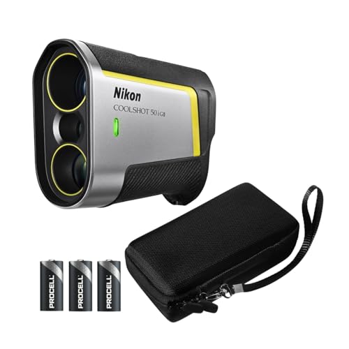 Nikon 6x22 CoolShot 50i GII Golf Laser Rangefinder with Travel Storage Case and (3-Pack) Batteries Bundle