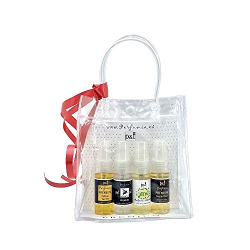 Set regalo 4 perfumes PREMIUM by p&f Perfumia, vaporizador (4 x 25 ml = 100 ml)