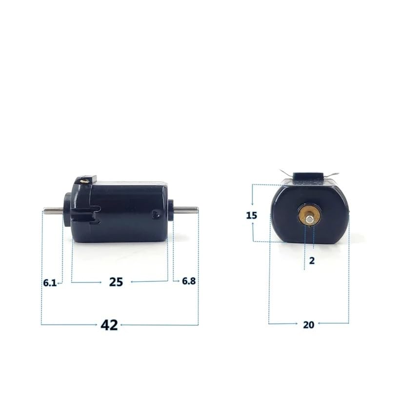 130 Dual 2mm Shaft Carbon Brush Electronic Starter DC 12V-24V 5-Pole Rotor Engine Motor Drivers