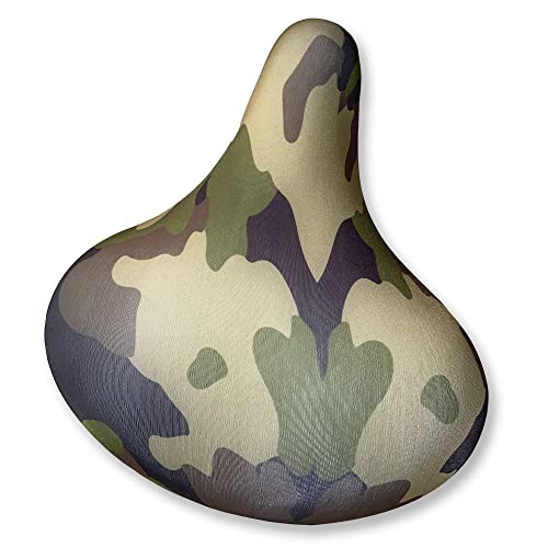 Eastern Bikes Waterproof Bicycle Seat Cover &ndash; Comfortable, Durable, and Stylish Saddle Cover &ndash; Fits Seats up to 10" Wide x 10" Long (Camo)