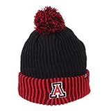 ZHATS Arizona Wildcats Red Cuff Frigid Beanie Hat with POM POM - NCAA Cuffed Winter Knit Toque Cap