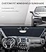 Pigenius Windshield Sun Shade for Mazda MX-5 Miata 2006-2015,Base,Club,Club spec,Grand Touring,Special Edition,Sport,SV,Touring,25th Anniversary Edition,Thicken Front Windshield Sunshade for Summer