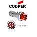 IEC 309 520P7W Plug, 20A, 277/480V, 3-Phase, 4 Pole, 5 Wire, Watertight, Red - Cooper # AH520P7W