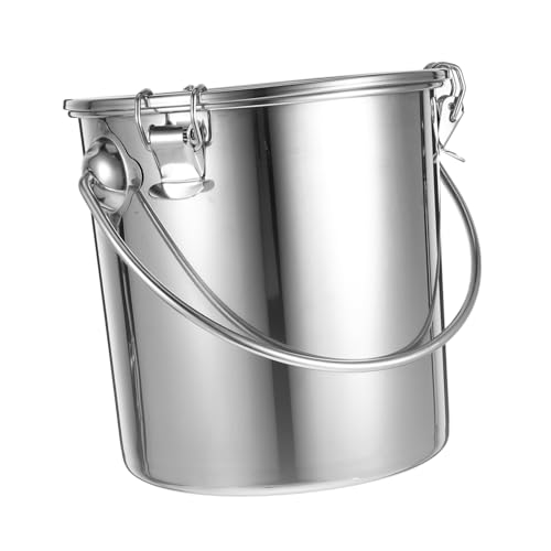 BUGUUYO Contenedor De Acero Inoxidable 6l Cubo Sellado Para Aceite De Cocina y Tocino