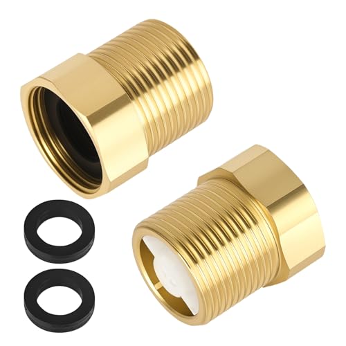 Trendecor 2 válvulas antirretorno de latón de 1 pulgadas, válvula antirretorno con rosca interior y rosca exterior, válvula antirretorno para bombas de jardín, tuberías de agua, calentadores de agua