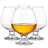 Glasmark KROSNO, 350ml, Set von 4, Cognacglas, Brandy, Cognac-Gläser, Cognacschwenker, Hochglanz, Schwenker gläser, Perfekt für Zuhause, Restaurants und Partys, Spülmaschinenfest