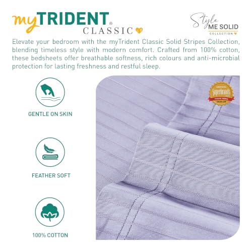 Image of myTrident Bedsheet for Double Bed King Size | 108 inch x 108 inch | Amethyst