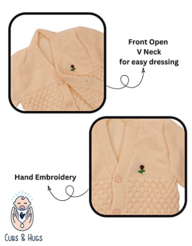 Image of CUBS & HUGS Baby Girl's Wool V-Neck Sweater