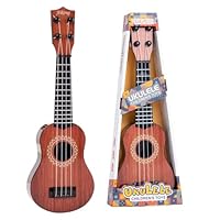 Kids Ukulele Toy, 36cm Toy Guitar with 4 Adjustable Strings, Kids Ukulele Musical Instrument, Mini Guitar Instrument for Toddlers Beginners Learning Educational Toys for Boys Girls Gifts (C)