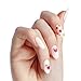 WICKED X imPRESS Press On Nails, New Improved Adhesive, Up To 10 Day Hold, ‘Beautifical’, White, Medium Oval, Includes 30 Fake Nails, 1 Prep Pad, 1 Manicure Stick, 1 Mini File