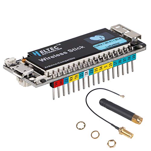 HiLetgo SX1276 ESP32 LoRa Kit Bluetooth 4.2+WiFi+LoRa LoRaWAN Wireless Communication Development Board with 0.49" OLED Display 64M Bits Flash Works with Arduino IDE