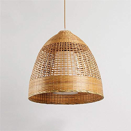 Abat-jour rotin e27 suspension osier plafonnier lanterne asie rotin