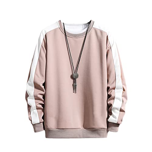 Sweat à capuche homme col rond ample pour éviter l'inconfort rose XXXL