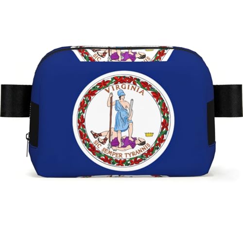 Image of Flag of Virginia Print Bag for Men Women Lightweight Dog Walking Bag Waterproof Gym Bag Shoulder Bag for Daily Use