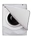 [Mr. vous] Couvercle de la machine à laver étanche à la poussière pour laveuse à chargement frontal pour linge domestique, rouleau en tissu d’argent., Thin, CL