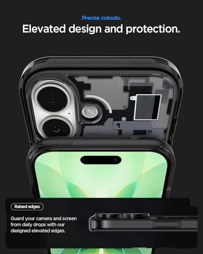 Image of Spigen Ultra Hybrid MagFit Back Cover Case Compatible with iPhone 17 (TPU + Poly Carbonate | Zero One Black)
