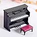 witgift Pianoforte e sgabello in miniatura, colore nero, modello casa delle bambole