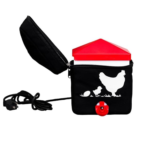 RentACoop Zero Chill Heated Drinker 64oz All-in-One High-Performance Poultry Waterer with Heater & Insulated Cover, Cold-Weather Tested to -10°F, Cone Lid + Horizontal Nipple for Chickens & Sm Flocks by RentACoop - Used condition - US$28.40