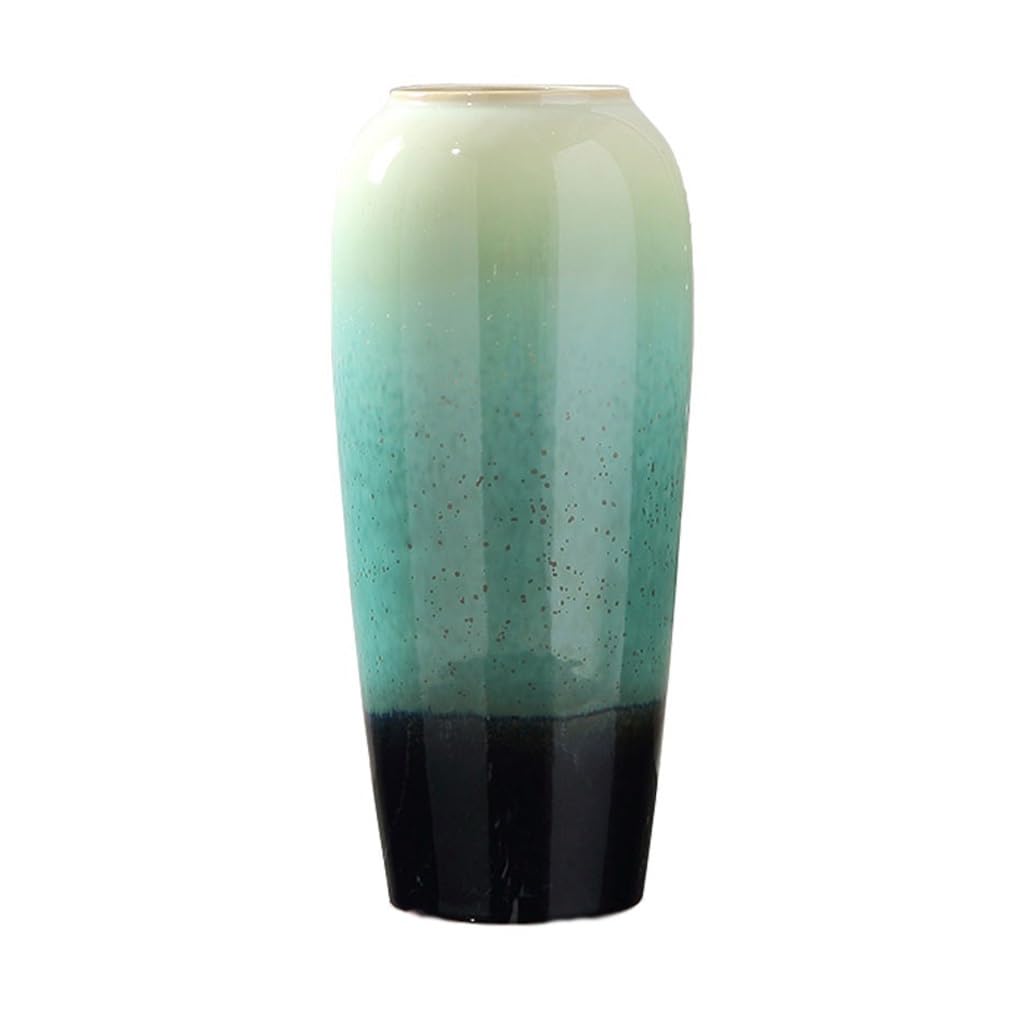 Home Vases Porcelain Green Vase Ceramic Flower Decoration Modern Simple Desktop Dried Arrangement Indoors Decor