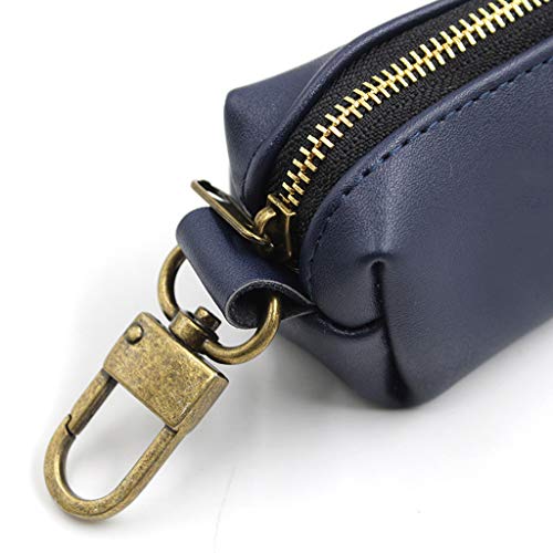 Image of Travel Outdoor Protable Dog Poop Bag Dispenser PU Leather Pouch Pet Puppy Cat Pick Up Poop Bag Holder Garbage Waste Bags Organizer - Waterproof and wear resistant (Coffee)
