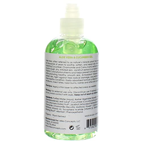Mika Naturals Aloe Vera & Cucumber Gel (8 Oz.) #TOP2