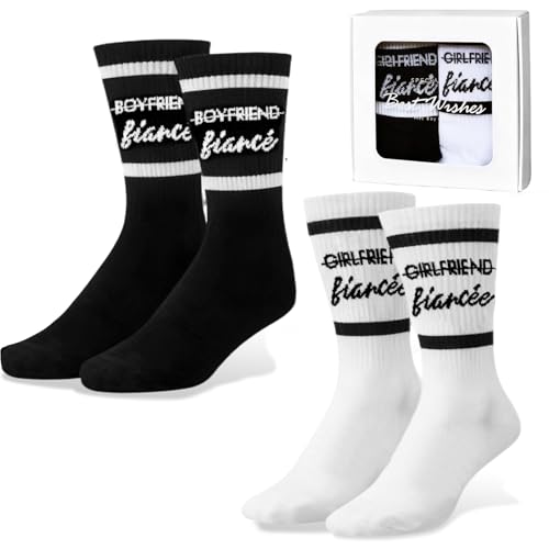Personalisierte Partner Geschenke Lustige Paar Socken-2 Paar Verlobungsgeschenk Hochzeitsgeschenke Für Brautpaar Jahrestag Valentinstag Weihnachten Geburtstag Geschenk Für Ihn&Sie Männ Und Frau Socken
