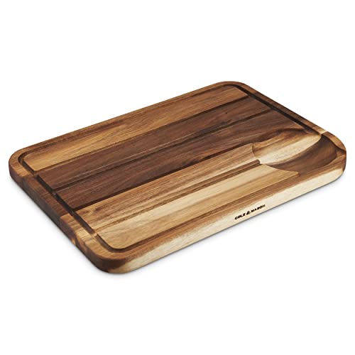 Cole & Mason H722129 Berden Planche a Decouper en Bois Pour Viande/Poisson Avec Rainure À Jus | (L)467mm x (W)347mm x (D)29mm | Ne pas laver au lave-vaisselle...