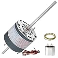 TEPU D1092 Rv Ac Fan Motor Replacement, Replaces Coleman mach Fan Motor 1468-3069, 7184-0156, 1/3 Hp, 115 Volts, 3.4 Amps, 1080/1675 RPM, 2-Speed Rv Air