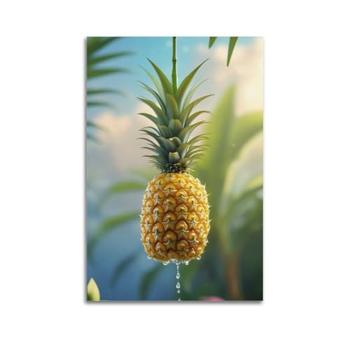 Poster mural ananas ZHOUKEG pour habiller un grand mur vide