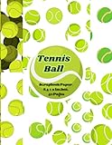  Tennis Ball Scrapbook Paper 8.5 x 11 Inches, 40 Pages: 20 Double Sided Sheets with 10 distinctive Designs