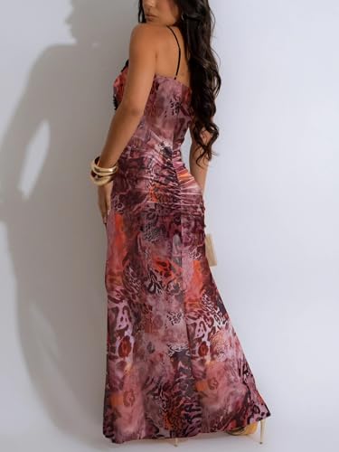 Robe longue en maille transparente Y2K chic pour soirée d'été - 4