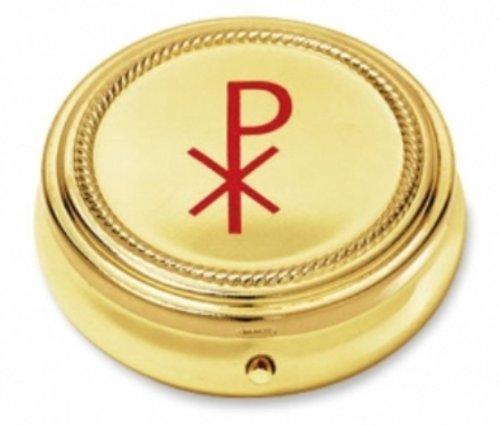 Chi Rho Pyx Gold Tone 2 1/4 Inches Traveling Church Supplies